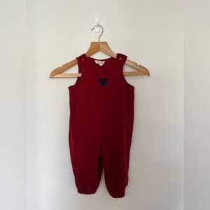 Vintage Please Mum Sleeveless Romper - Heart embroidered